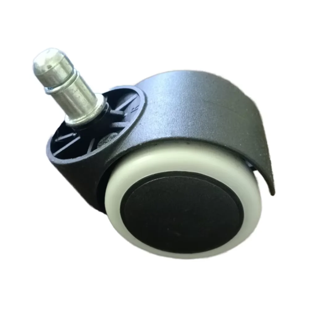 Black Modern Office Chair Caster Wheels PU Nylon with Transparent Trolley PVC Swivel Castor for Hotel Use