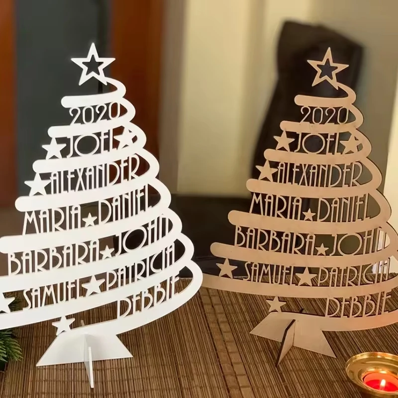 Home Decorations DIY Acrylic Ornament Christmas Tree With Handmade Freestanding Christmas Trees