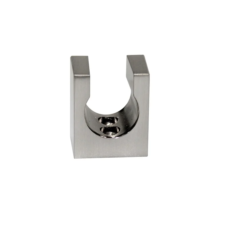 Bathroom shower head accessory removable brushed nickel square wall bracket