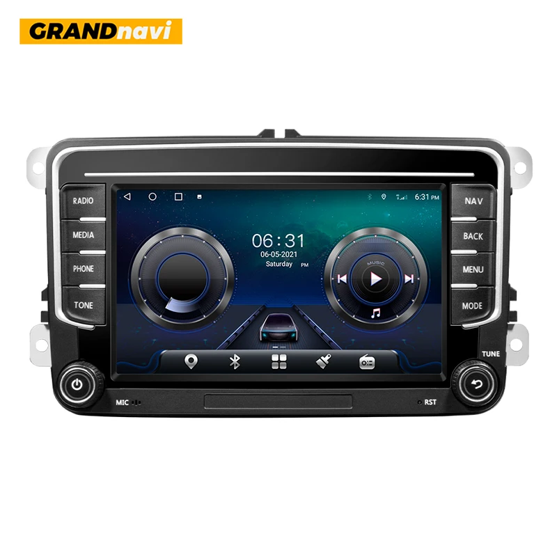 GRANDnavi 2din 7inch Wireless CarPlay Android Auto BT Call Video Player FM RDS WIFI GPS Navigation For Volkswagen Car