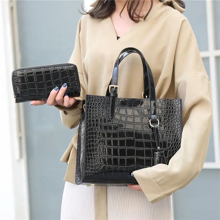 Dropship Luxury Women Hand Bags Shoulder Hot Sale Crocodile Pattern Purses And Handbags