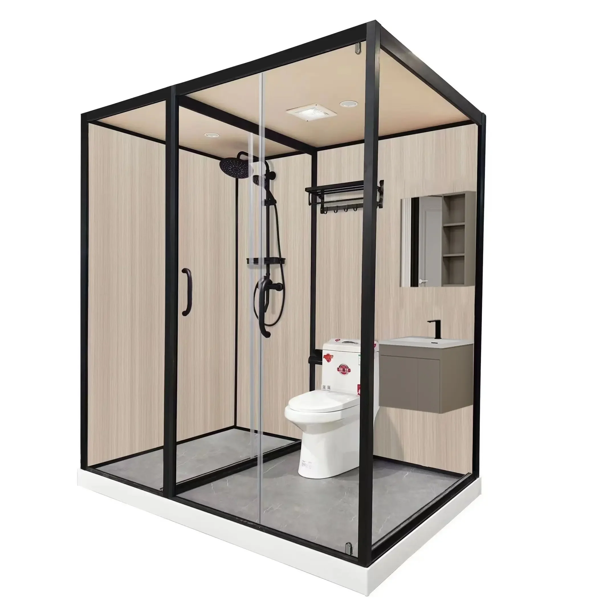 Integrated Bathroom Pods Shower Room Prefabricated Modular Bathroom Unit Shower Cabin With Toilet