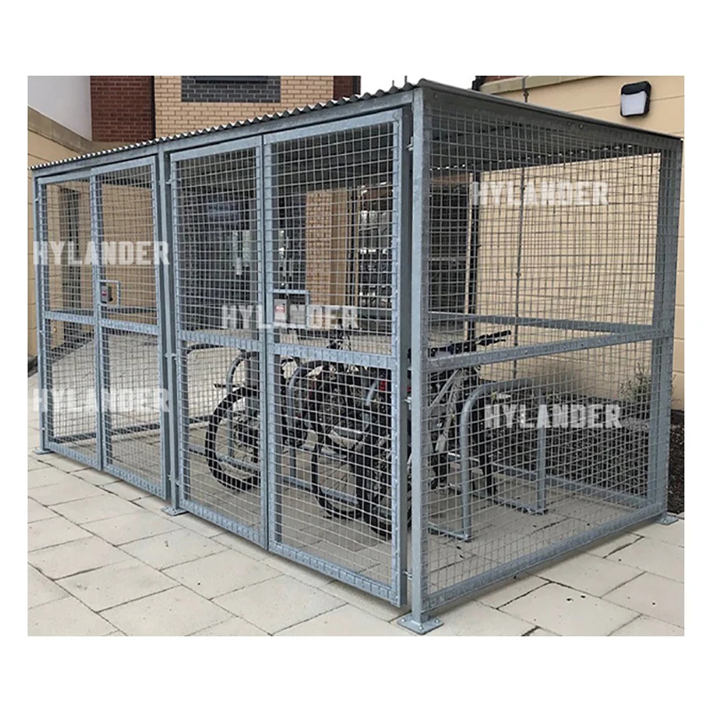 Mesh cycle locker lockable metal storage security cage for bike
