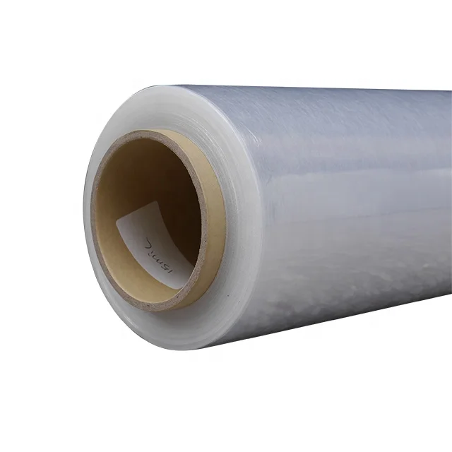 20-23 mic transparent plastic roll, clear packing film clear pallet wrap for both hand and machine use