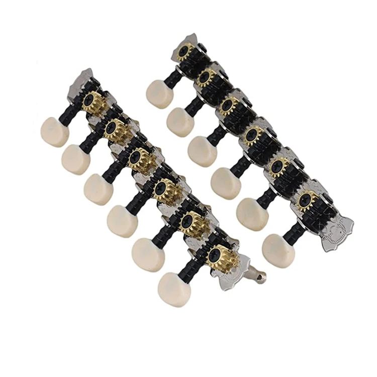 Wholesale 6L+ 6R 12 Strings Acoustic Machine Heads Mandolin Guitar Tuning Pegs with Single Hol