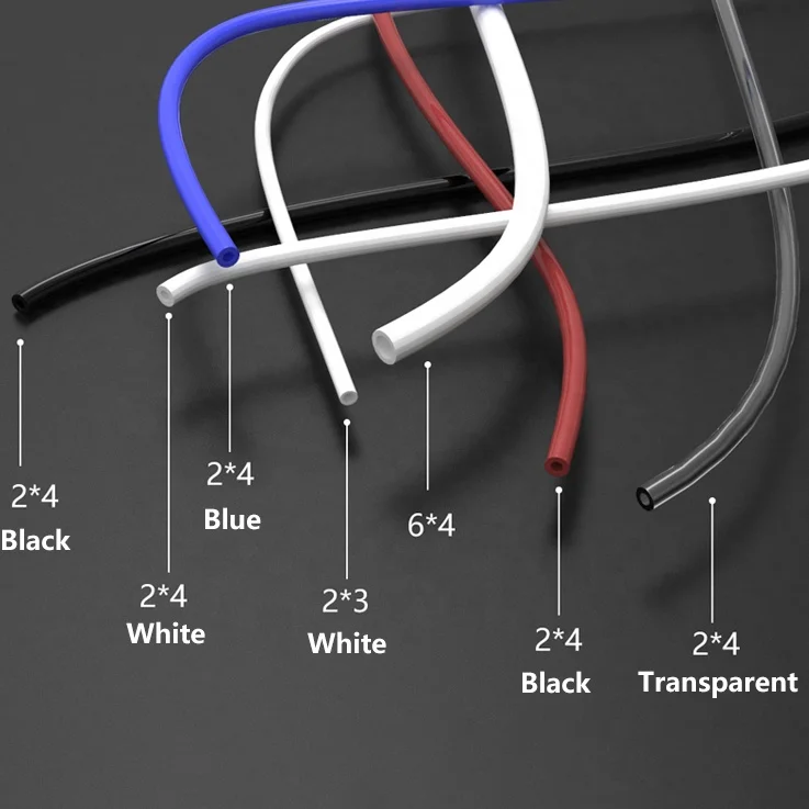 3d printer ptfe tube flexible 12x8 an8 medical 20mm ptfe 6*4 extruded tubes hose 1mm