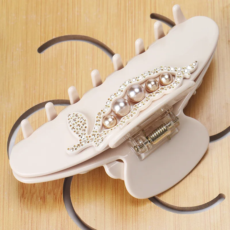 HONEY 2024  Alexandria  France same size acetate hair accessory hair clip  pearl curly hair clip