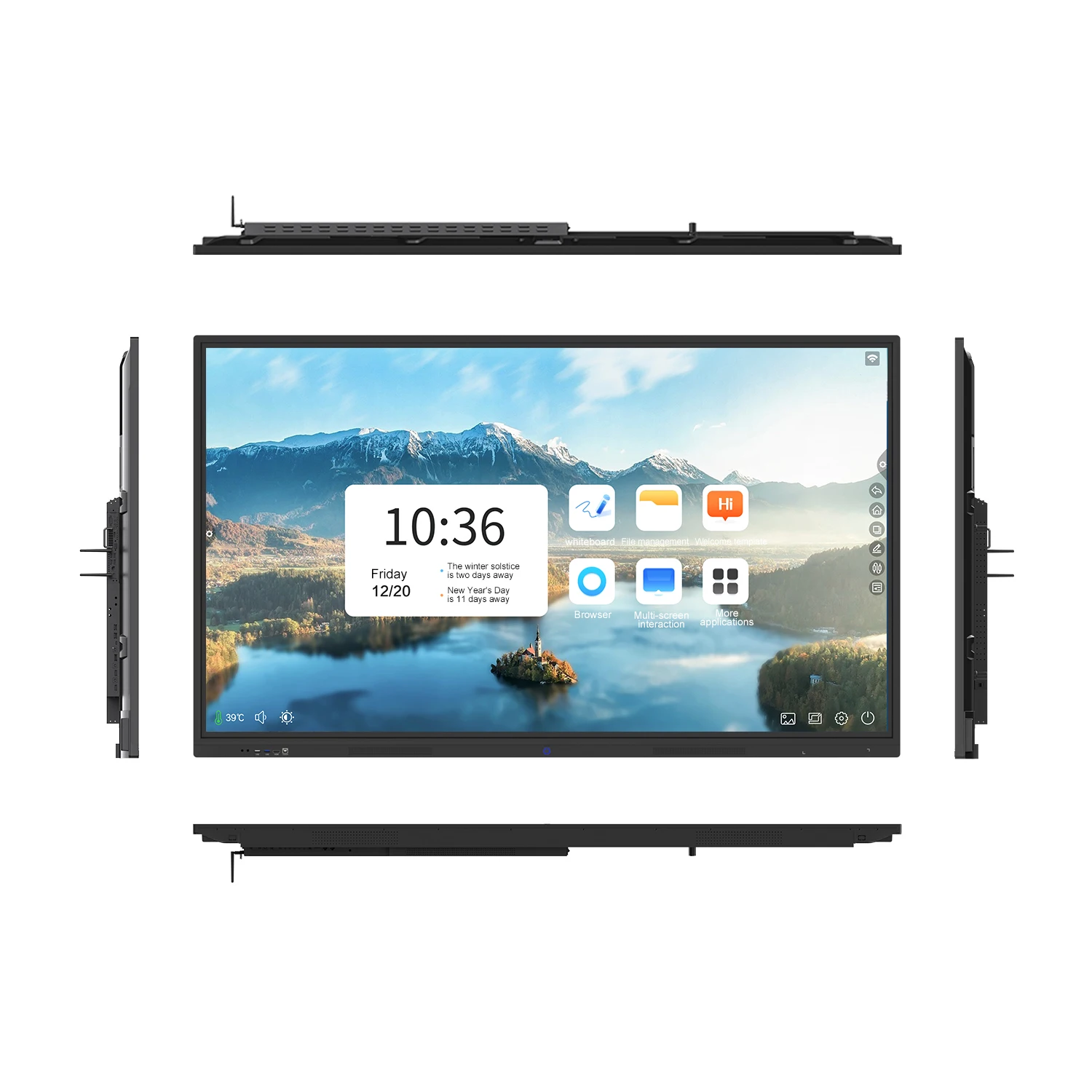 Smart Touch Board Mobile Stand Digital Whiteboard Interactive Flat Panel Cheap 55 65 75 86 Inch 4k Black Tcl Led Display 65 Inch