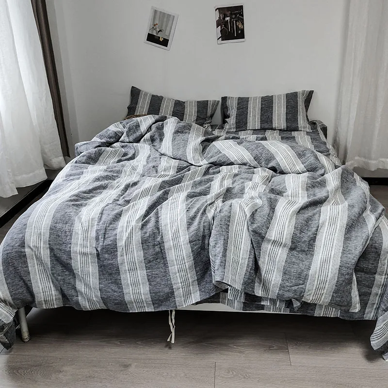 100%Hemp Natural Fiber Bedding Sets Wholesales sustainable hemp bedding 100% hemp fabric bedding set bed sheet