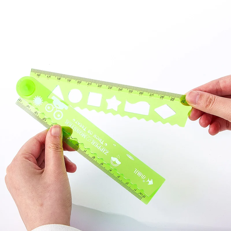 30cm plastic folding ruler PVC flexible straight scale template school &office stationary