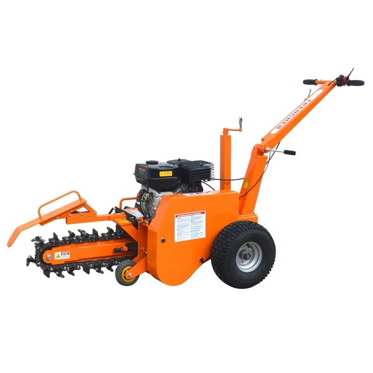  7hp Loncin/Ducar/B & S/Honda бензиновый двигатель идущий за мини-цепной траншеекопатель для укладки