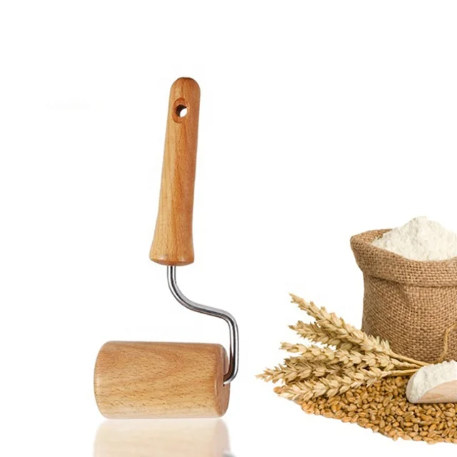 Factory Wholesale Beech Wood Pastry Pizza Rolling Pin for Home Kitchen Baking Pizza Dough Roller