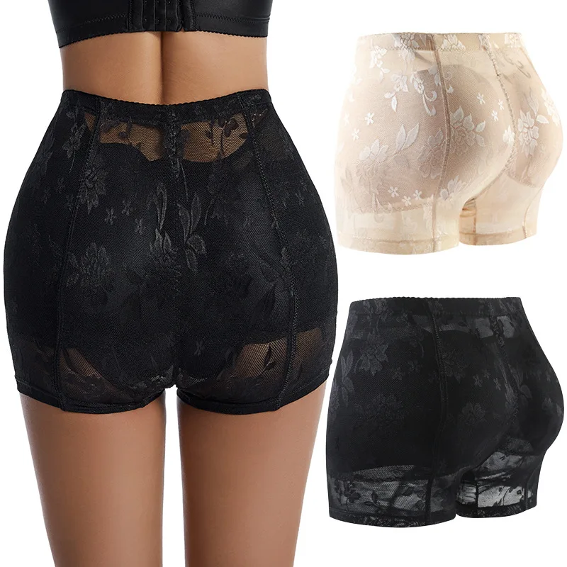 Plus Size Seamless High Waist Tummy Control Panties Bodyshorts Body Shaper Thigh Slimmer Shapewear For Women With Insert Pad