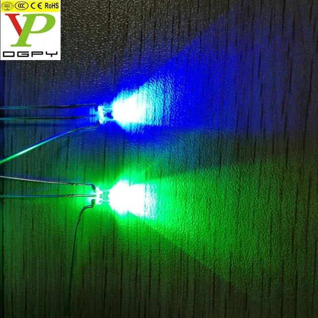 3mm 5mm led red green bicolor led tripod non-polarity