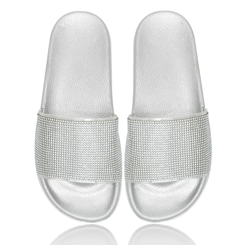 Женские сандалии со стразами, модные шлепанцы в европейском и американском стиле, 2022