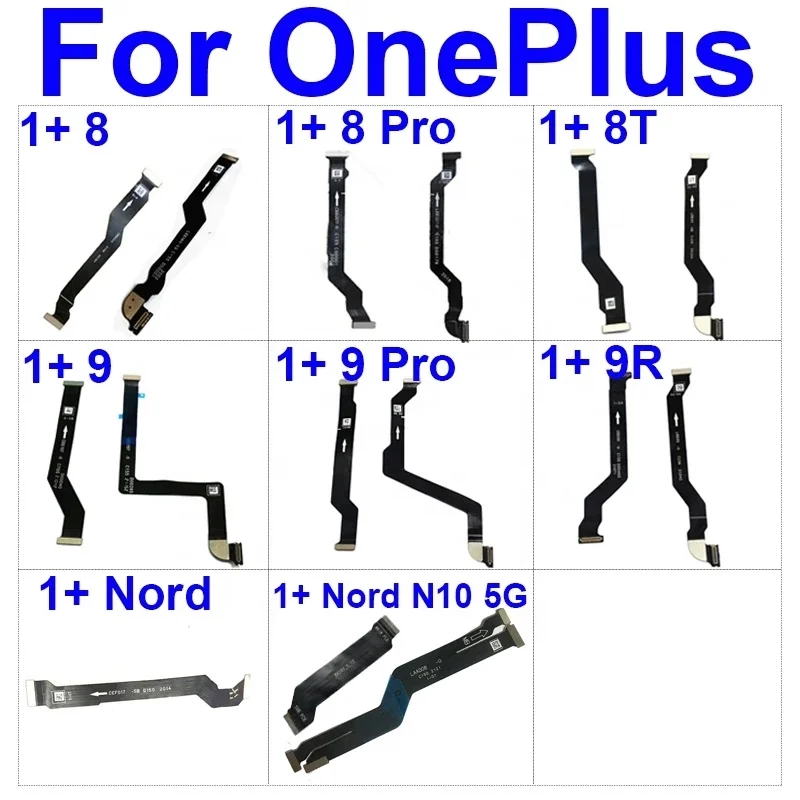 Материнская плата с ЖК-дисплеем, гибкий кабель для Oneplus One Plus 8 9 Pro 8T 9R Nord N10 5G, соединитель материнской платы, гибкие Ленточные детали
