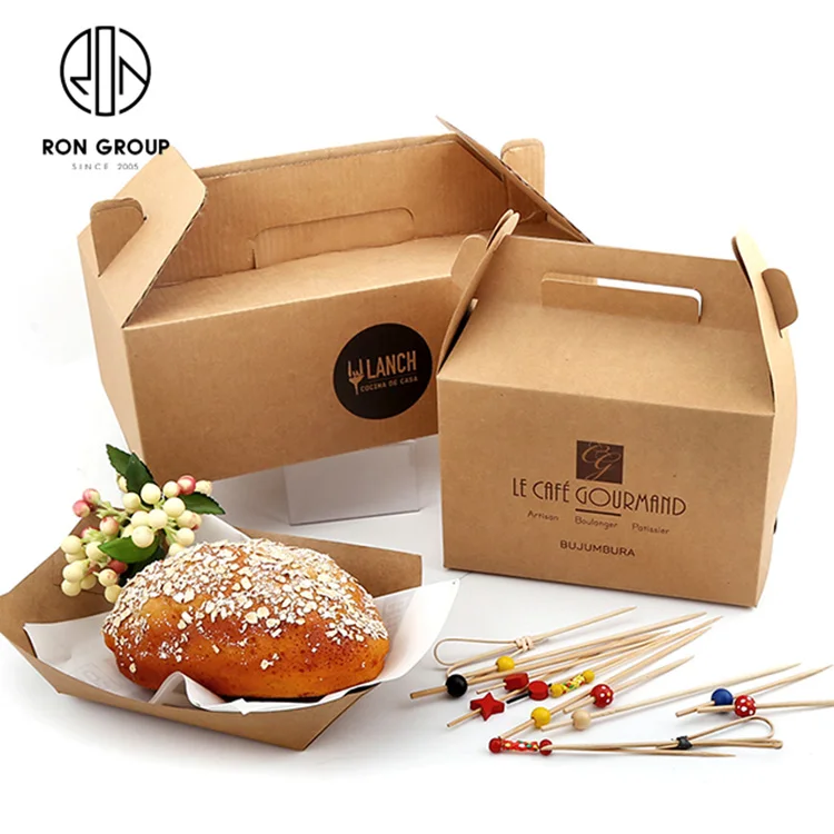 Flat Sheet Carton Take Away Box Custom Printed Food Packaging Disposable Food & Beverage Packaging Accept