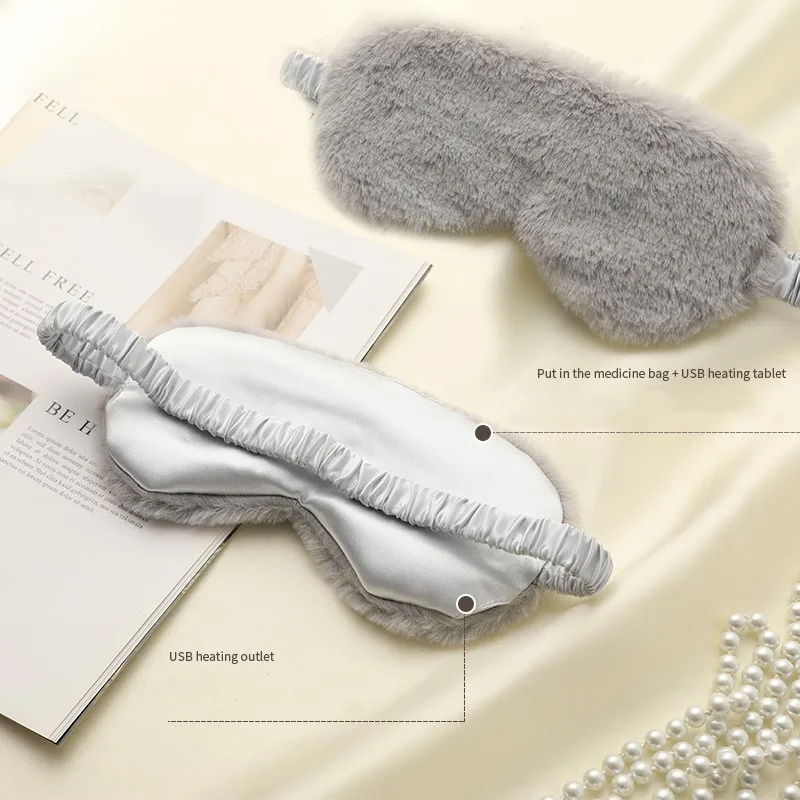 Cute Fur Breathable Sleeping Blackout Blindfold Soft Masks Health Eye Cover Plush Fluffy Lovely Sleep Eye Mask