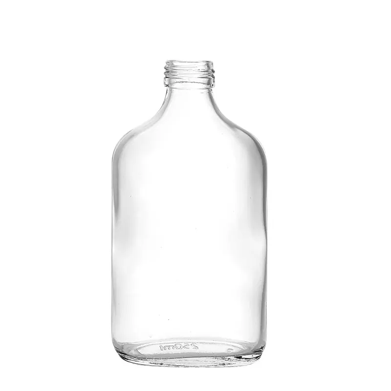 250ml Flask Style Glass Bottle with a Convenient ROPP Finish 8.5 oz Drink Bottles for Sauce Oil Syrup Liquid Beverage