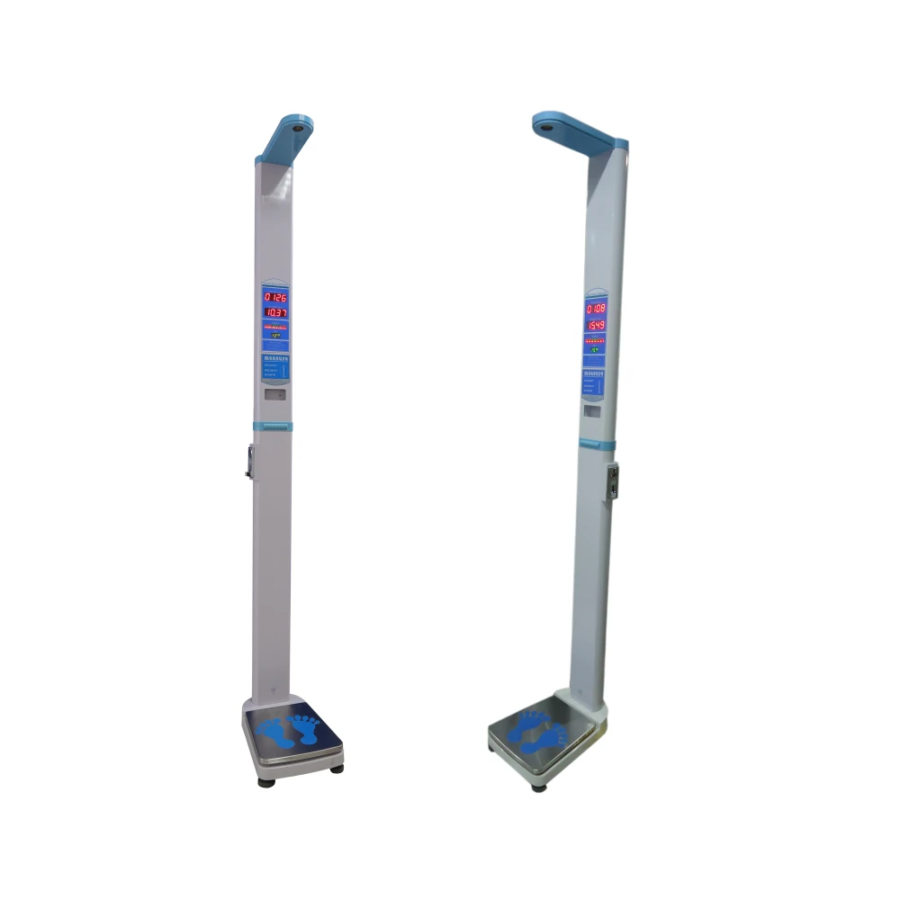 DHM-16 coin operated digital foldable bmi weight height scale with thermal printer