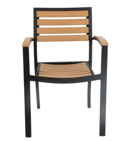 Metal Outdoor Chairs for Restaurant Leisure Garden Aluminium Cafe and Tables Sets Light Luxury