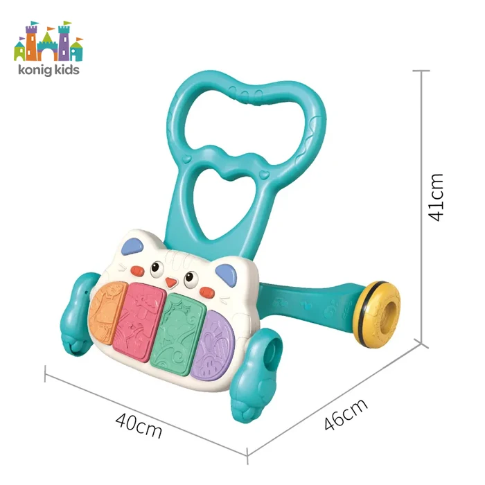 Konig Kids Wholesale Baby Learning Musical Walker Baby Stroller With Lights & Music Push Toys For Babies Learning To Walk