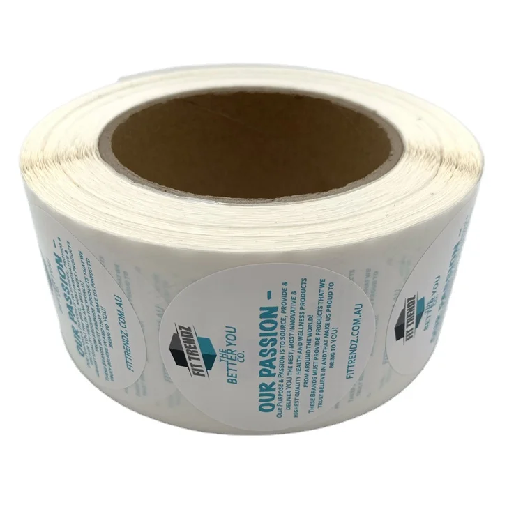 Custom printing roll hair extension packaging adhesive sticker labels