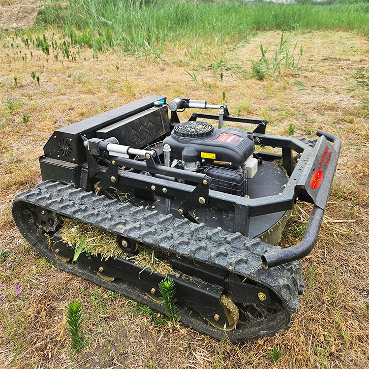 Small Remote Control Crawler Lawn Mowers Automatic Garden Weeder Mountain Orchard Groundbreaking Grass Shredder Price