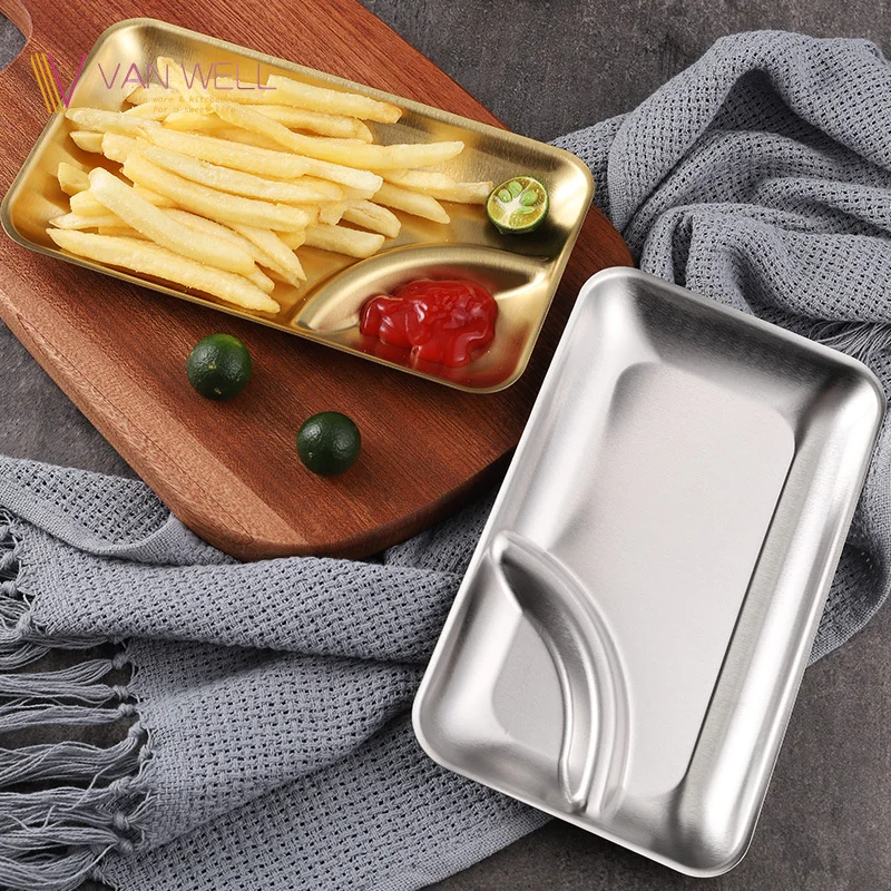 Korean plate stainless steel sub case sauce Japanese and Korean cuisine snack plate sauce plate