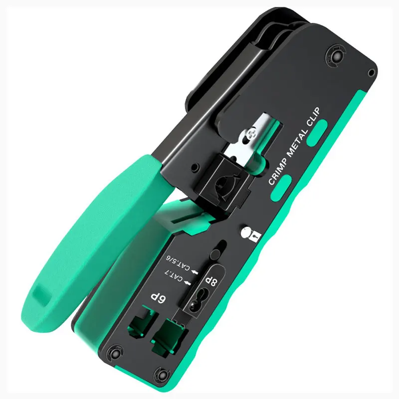 8P 6P RJ11 RJ45 Network Crimping Tool for CAT5e CAT6 CAT7 Crimper Tool Pass Through Connector Crimper Wire Stripper Crimper