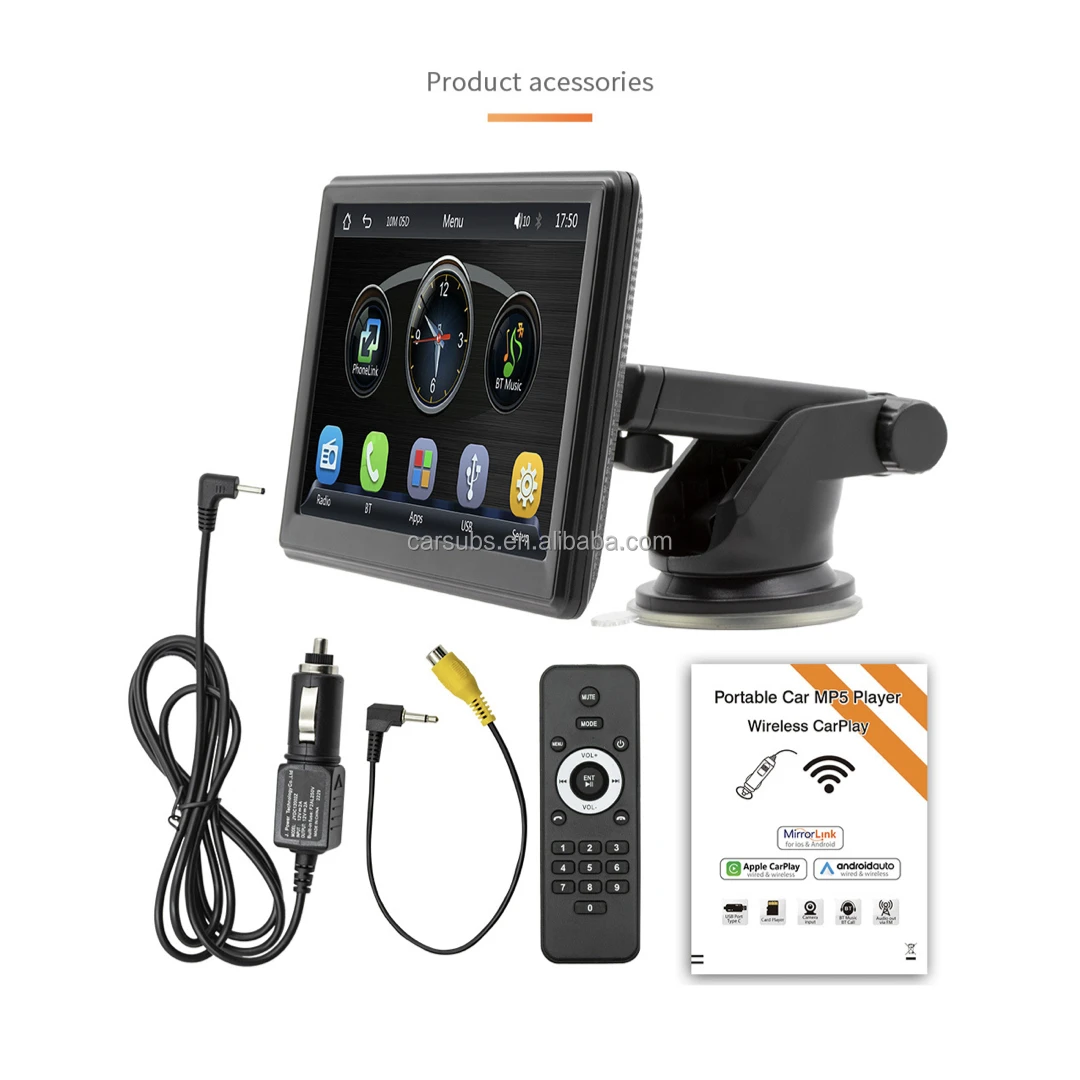 7 inch Car MP5 Player USB TF card music Android Auto Mirror Liink Carplay All in one Car Music stereo Portable Car MP5 player