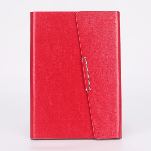 Deluxe open and close interior multifunctional A5 A4 size Pu leather cover commercial custom logo magazine binding notebook