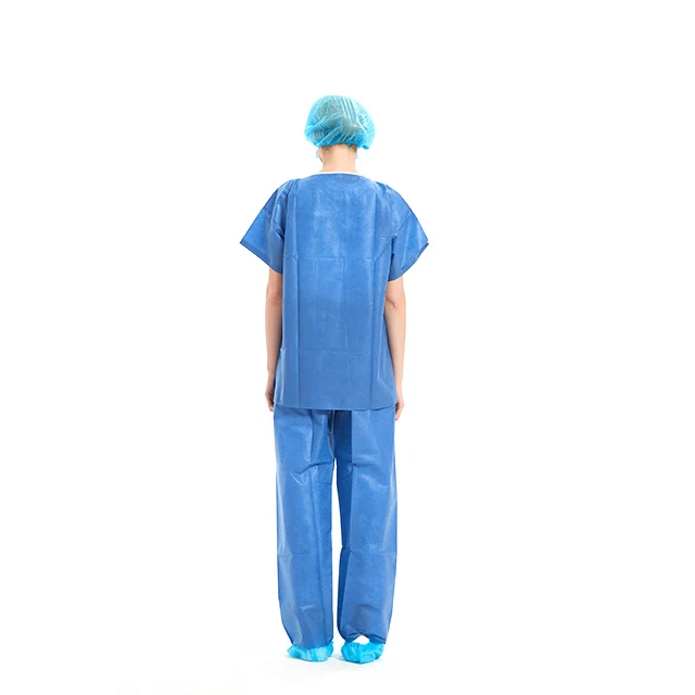Disposable SMS Scrub suit/ Nurse scrub suit / PP scrub suit .
