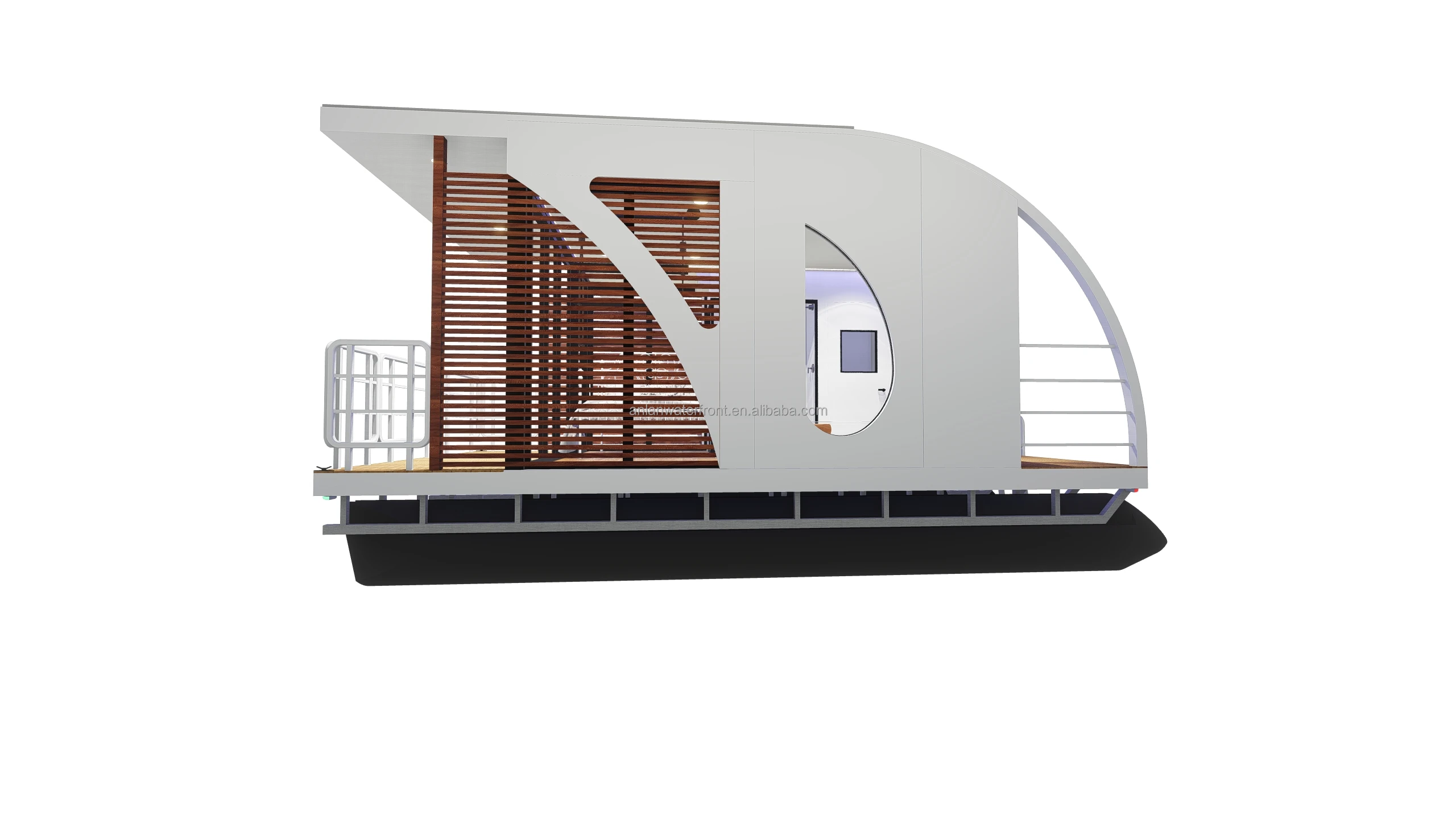 ANLAN Water Villa Houseboat Floating HouseTiny House Pontoon Boat Party Boat Houseboat Luxury Floating Hotel