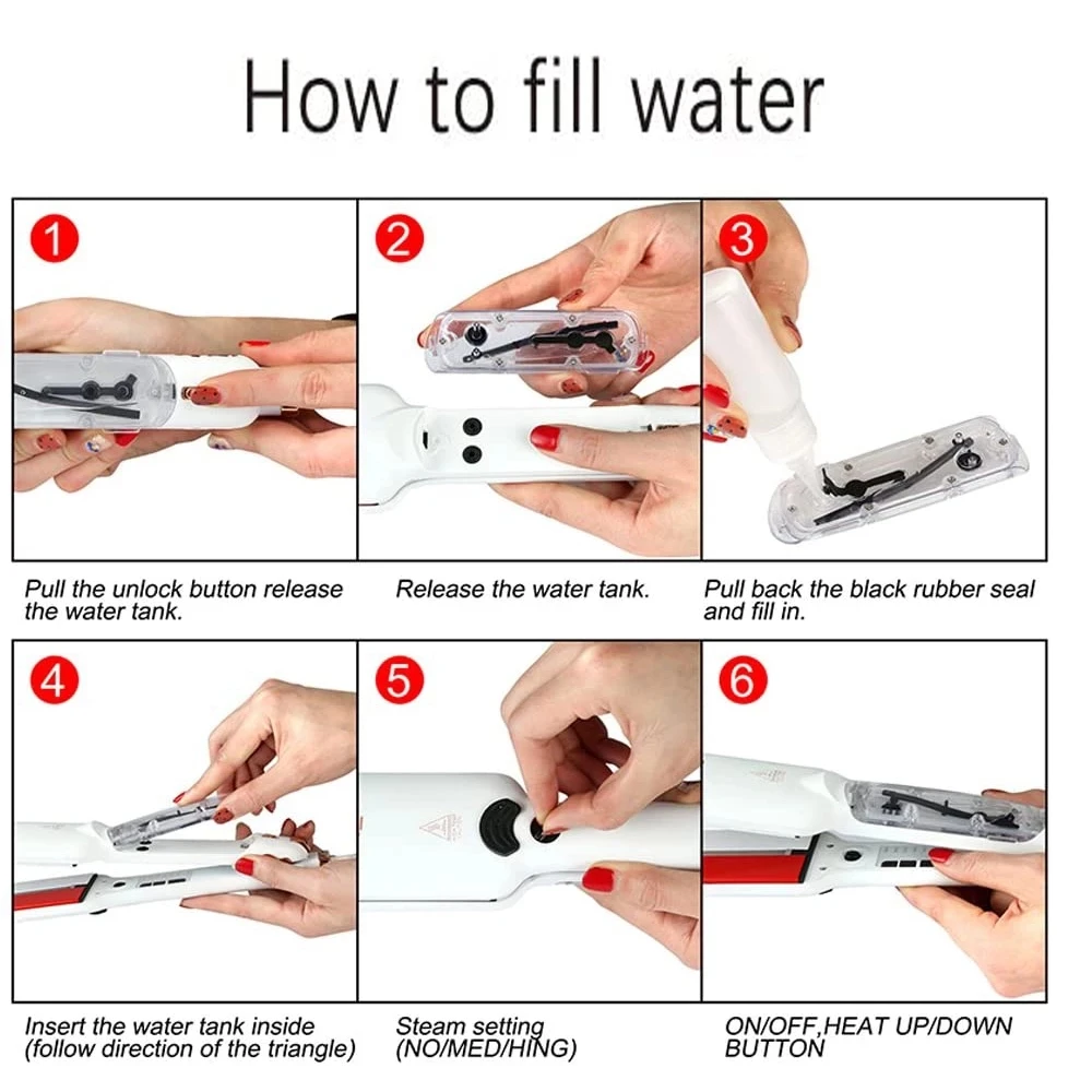 Beauty Salon Dry Wet Dual Purpose Professional Fast Steam Straightener Hair Salon Special Ceramic Straightener Flat Iron