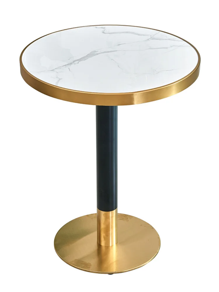 Round board small coffee table popular cake milk tea shop table chair luxury sales office negotiation canteen table