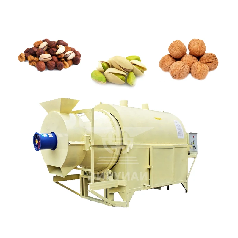 Small Portable Professional Drying Nuts Walnuts Melon Seeds Peanuts Chestnuts Drum Grain Drying Machine
