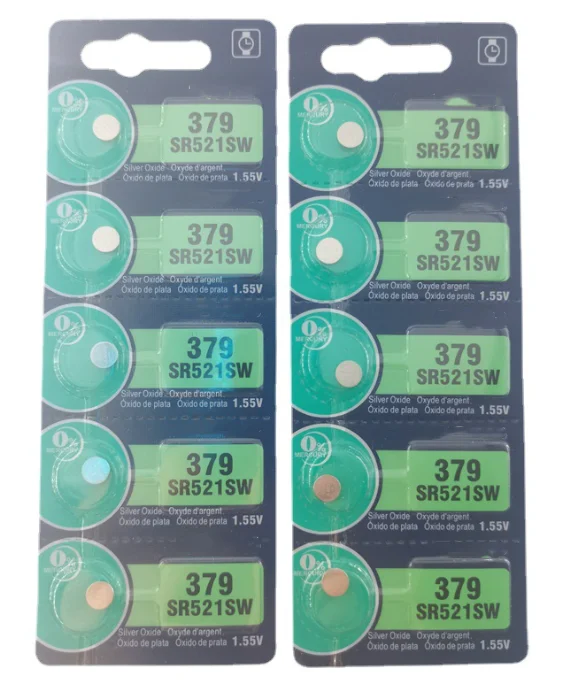 wholesale price hot seller silver oxide button cell 1.55V SR521SW 379 AG0 watch batteries for sony maxell