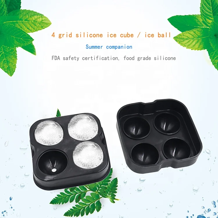 2020 New Design Food Grade ball Shaped Silicone Ice Cube Tray