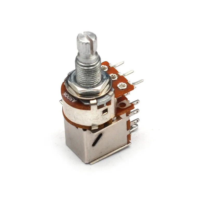 Guitar Potentiometer Control Pot Push/Pull Pot with Straight Terminal Block Pickup Coil Splitting Switch A500K/B500K Guitar Part