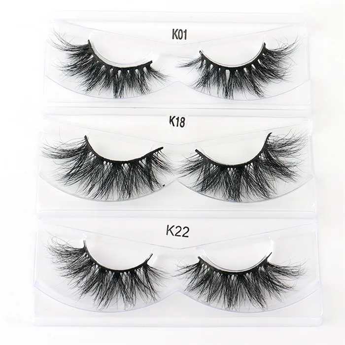 Wholesale real mink lashes 15mm 20mm 22mm 3d mink eyelashes 5D mink eyelashes vendor