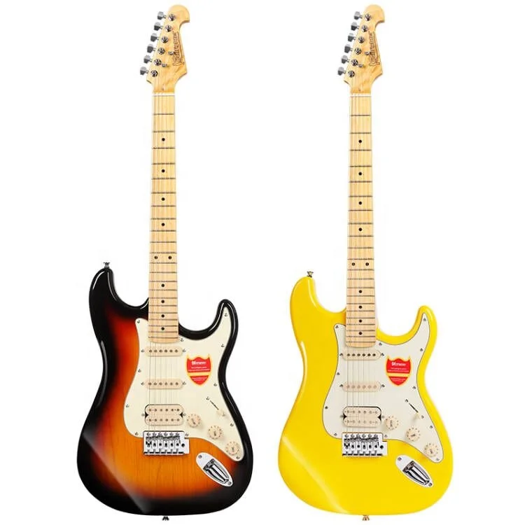 OEM musical instruments D-120N  ST electric guitar DIY kit 6 strings popular yellow color SOLO Electric Guitar electric