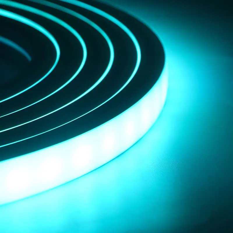 Модифицируемая Неоновая Гибкая Светодиодная трубка Rgb 12 В Водонепроницаемая силиконовая для светодиодной неоновой вывески шириной 8 мм