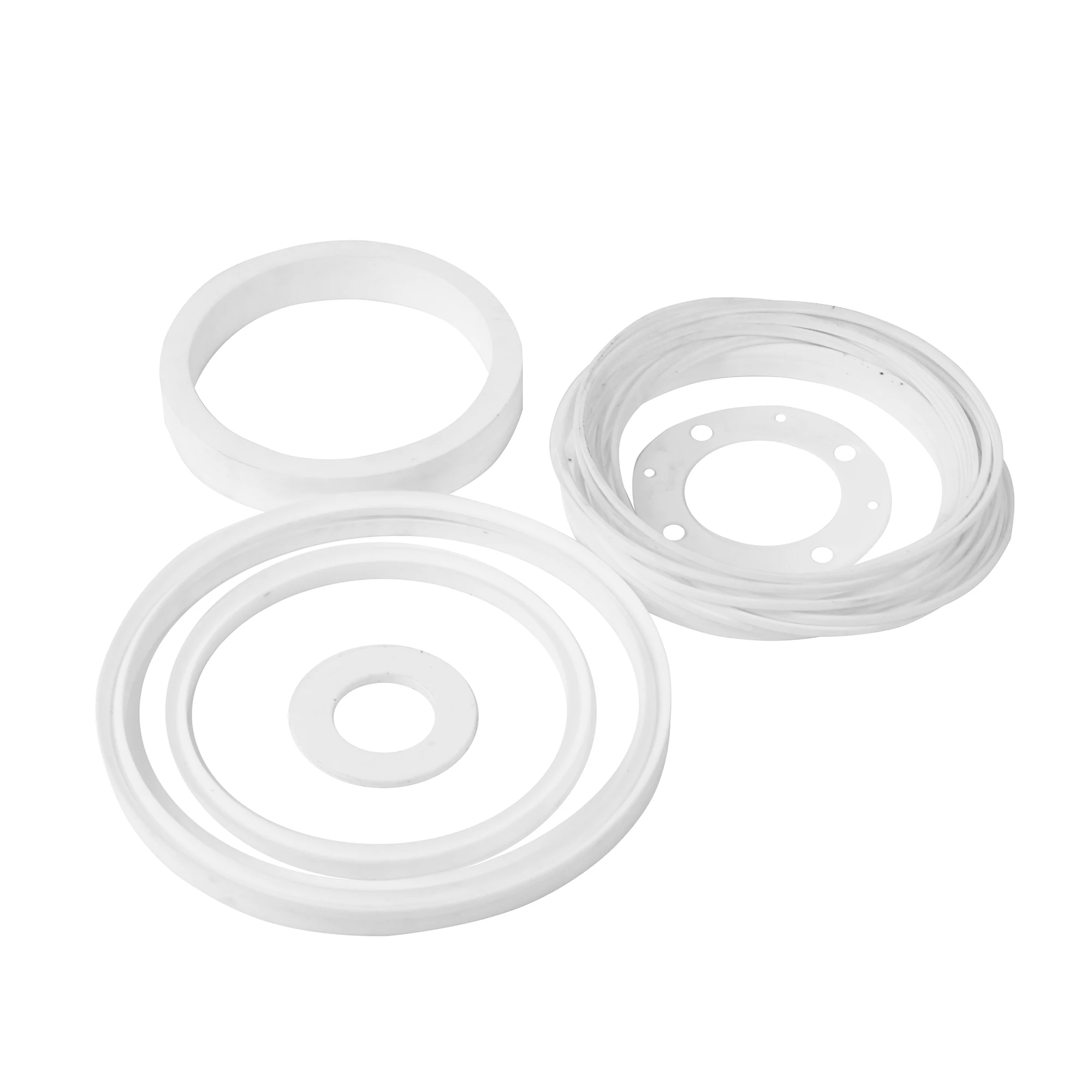 Factory direct sale  Wholesale white plastic sealing ring ptfe flange gasket Food Grade Sanitary Clamp Ptfe Gasket Seal Ring