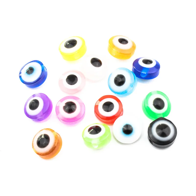 Wholesale 1000pcs/bag Resin Oval Evil Turkish Eye Beads Fashion Jewelry Loose Beads For DIY necklace bracelets jewelry making