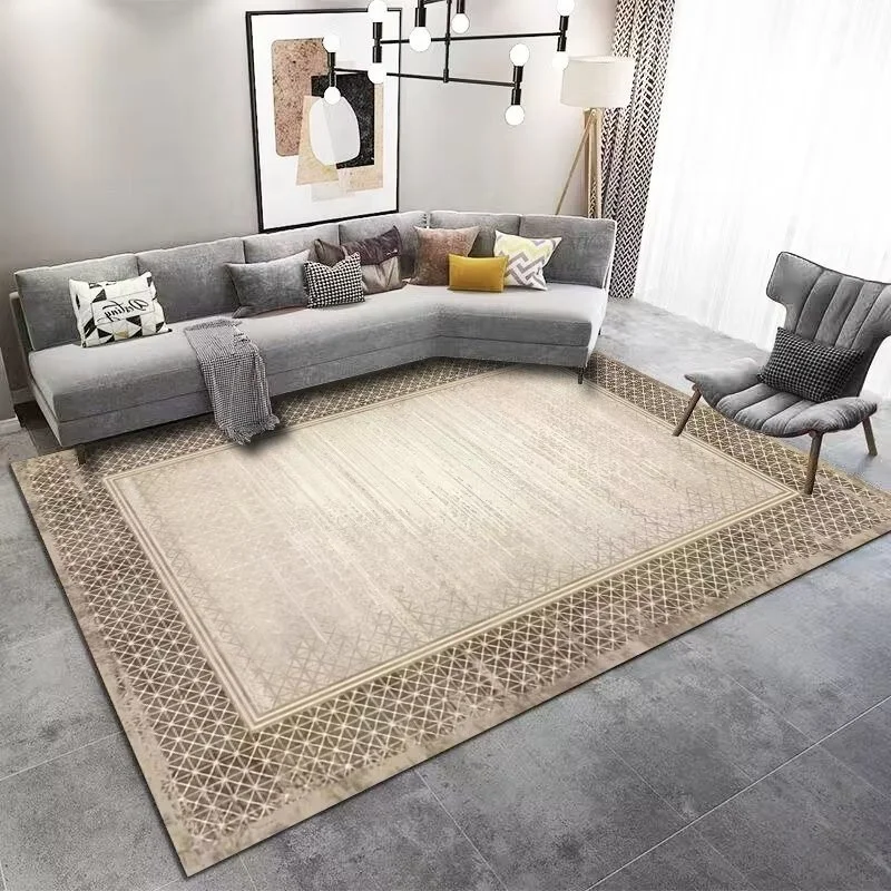 machine washable soft aesthetic thick velvet throw area rugs gold carpet for living room