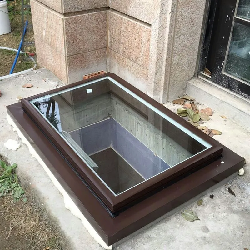 The latest design aluminum electric skylight opening angle 90 degrees roof skylight