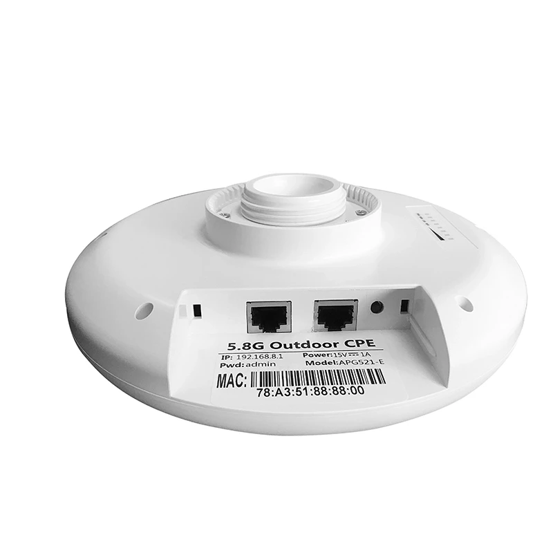 Factory direct high quality 5.8Ghz 300Mbps 5km outdoor wifi range Round wireless access point cpe