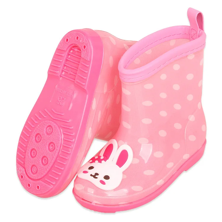 Rabbit Frog cat bear animal kids rain boots children pvc color boots waterproof kids cute cheap rain boots for boys and girls