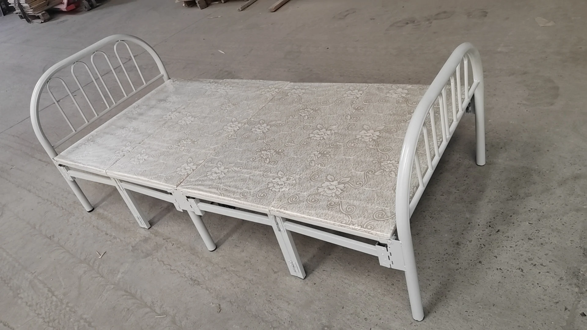 cheap fold bed white folding bed iron bed